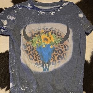 Homemade Bleached Western Cheetah Shirt